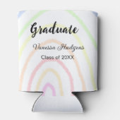 カラフルrainboho graduation add name year 缶クーラー (裏面)