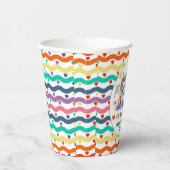 カラフルRainbow and Unicorn 1st誕生日パーティー 紙コップ (右)