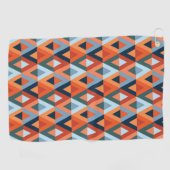 カラフルrhobusおよびtrianglesパターン ゴルフタオル (横)
