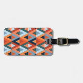 カラフルrhobusおよびtrianglesパターン ラゲッジタグ (正面横)