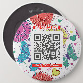 カラフルScan Me QR 缶バッジ (正面&裏面)