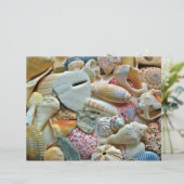 カラフルSeashellsスクラップブックページクラフト紙 (スタンド正面)