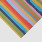 カラフルSerrateストライプ色彩の鮮やか Bohoパターン 薄葉紙 (詳細)