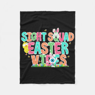 カラフルSight Squad Easter Vibes Optometric Tech フリースブランケット