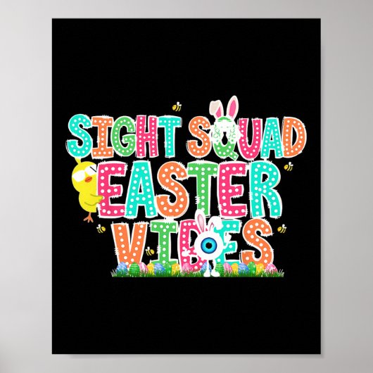 カラフルSight Squad Easter Vibes Optometric Tech ポスター (正面)