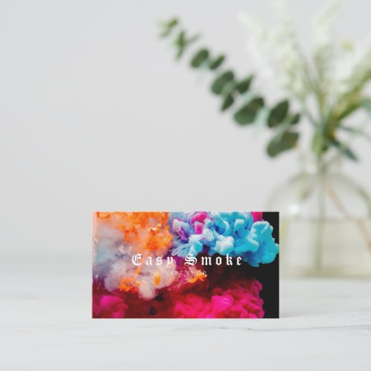 カラフルSmokes Vape Shop名刺 名刺 (スタンド正面)