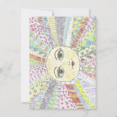 カラフルsoulful happy sun - flat note card サンキューカード (正面)