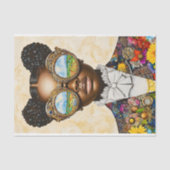 カラフルSteampunk Dark Skin Girl AD3P Decopage 薄葉紙 (正面)