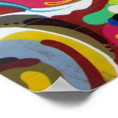 カラフルSwirls Graffitiデザインin San Francisco ポスター (角)