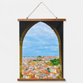 カラフルTapestry，リスボンポルトガルヨーロッパぶら下がったズ 吊り下げ型タペストリー (正面)