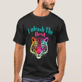 カラフルTiger Art はっきりした T-ShirtがTシャツを解放最高の! Tシャツ