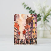 カラフルtown art# 2はがき ポストカード (スタンド正面)