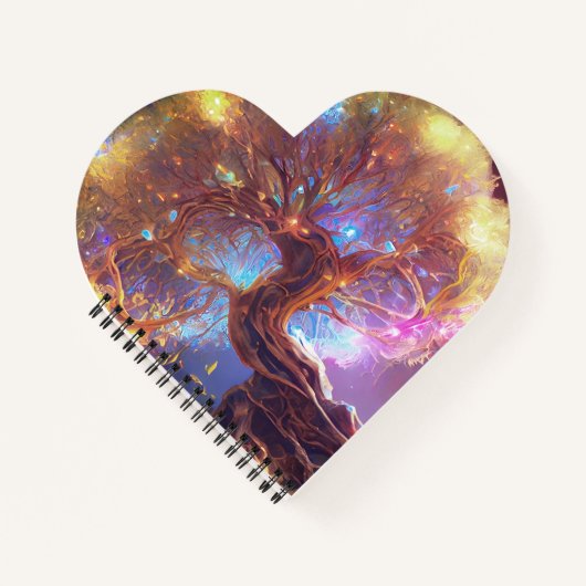 カラフルTree of Life Ancient 素朴 Notebook ノートブック (正面)