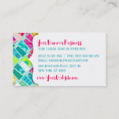 カラフルTubes of Art絵を描 Business Card 名刺 (裏面)