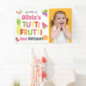 カラフルTutti写真Any Ageハッピーバースデー 横断幕 (インサイチュ)