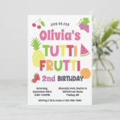 カラフルTutti誕生日パーティー、任意の年齢 招待状 (スタンド正面)