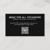 カラフルWAVEミニナルブラックDJパーティープレーン 名刺 (裏面)