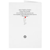 カラフルWeimaraner犬フローラグリーティングカード (裏面)