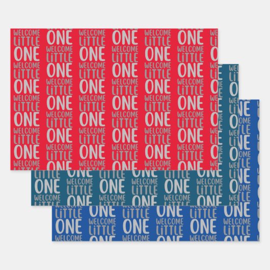 カラフルWelcome Little One」赤ちゃんシャワー ラッピングペーパーシート (セット)