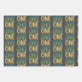 カラフルWelcome Little One」赤ちゃんシャワー ラッピングペーパーシート (正面3)