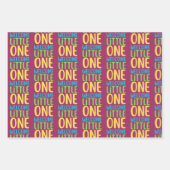 カラフルWelcome Little One」赤ちゃんシャワー ラッピングペーパーシート (正面2)