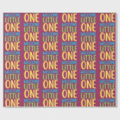 カラフルWelcome Little One」赤ちゃんシャワー ラッピングペーパー (フラット)