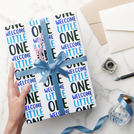 カラフルWelcome Little One」赤ちゃんシャワー ラッピングペーパー (ギフト)