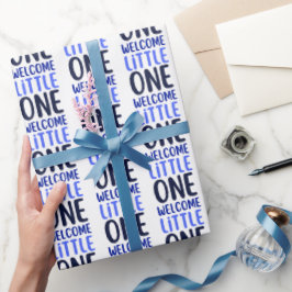 カラフルWelcome Little One」赤ちゃんシャワー ラッピングペーパー
