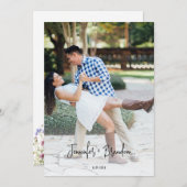 カラフルwildflowers garden Save Date Photo 招待状 (正面/裏面)