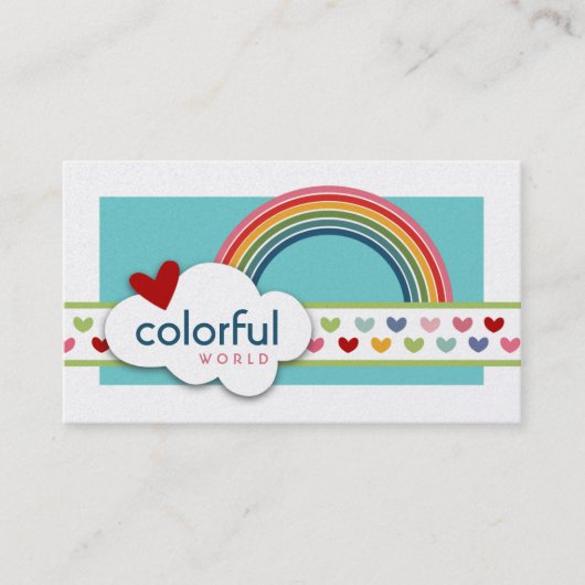 カラフルWorld Business Card 名刺 (正面)