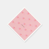 "カラフルXOXO"ハートバレンタインデー スタンダードカクテルナプキン (角)