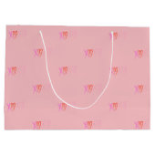 "カラフルXOXO"ハートバレンタインデー ラージペーパーバッグ (裏面)