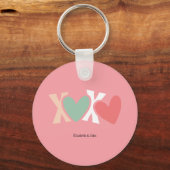 "カラフルXOXO"バレンタインデー キーホルダー (正面)
