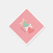 "カラフルXOXO"バレンタインデー スタンダードカクテルナプキン (角)