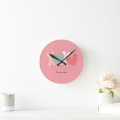 "カラフルXOXO"バレンタインデー ラウンド壁時計 (ホーム)