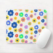 カラフルY2K小花インディ模様 マウスパッド (マウス)