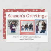 カラフルYuletide Frames写真 シーズンカード (正面/裏面)