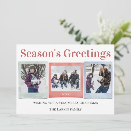 カラフルYuletide Frames写真 シーズンカード (スタンド正面)