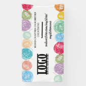 カラフ糸かぎ針クラフトショーブースディスプレイ 横断幕 (縦)