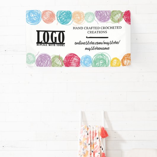 カラフ糸かぎ針クラフトショーブースディスプレイ 横断幕 (インサイチュ)