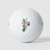 カラブリアイタリアレトロリージョンマップヴィンテージ土産 ゴルフボール (正面)