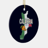 カラブリアイタリアレトロリージョンマップヴィンテージ土産 セラミックオーナメント (右)