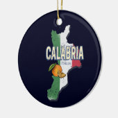 カラブリアイタリアレトロリージョンマップヴィンテージ土産 セラミックオーナメント (左)