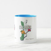 カラブリアイタリアレトロリージョンマップヴィンテージ土産 マグカップ (中央)