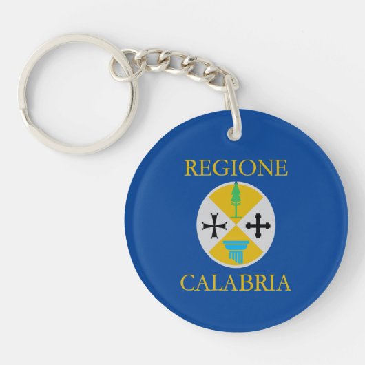 カラブリア国旗(イタリア) キーホルダー (正面)