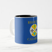 カラブリア国旗(イタリア) ツートーンマグカップ (正面左)