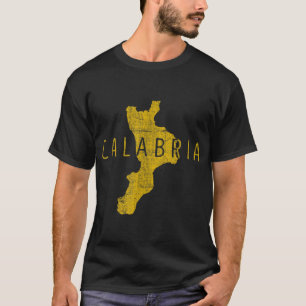 カラブリア地図ワードアート – Calabria Italy Souvenir Tシャツ