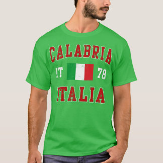 カラブリイタリアイタリアン国旗 Tシャツ