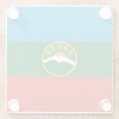 カラヘイチェルケシア国旗 ガラスコースター (裏面)