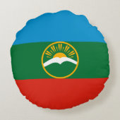 カラヘイチェルケシア国旗 ラウンドクッション